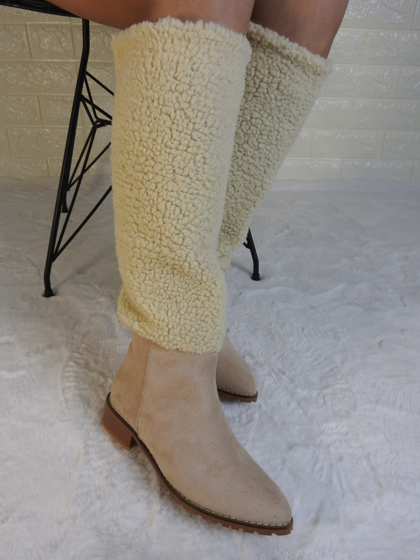 PELUŞ KADIN BEJ SÜET ÇİZME