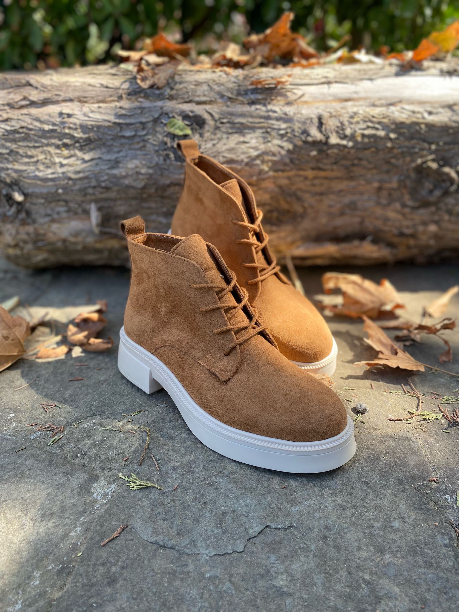 Kadın Taba Süet İçi Kürklü Bot