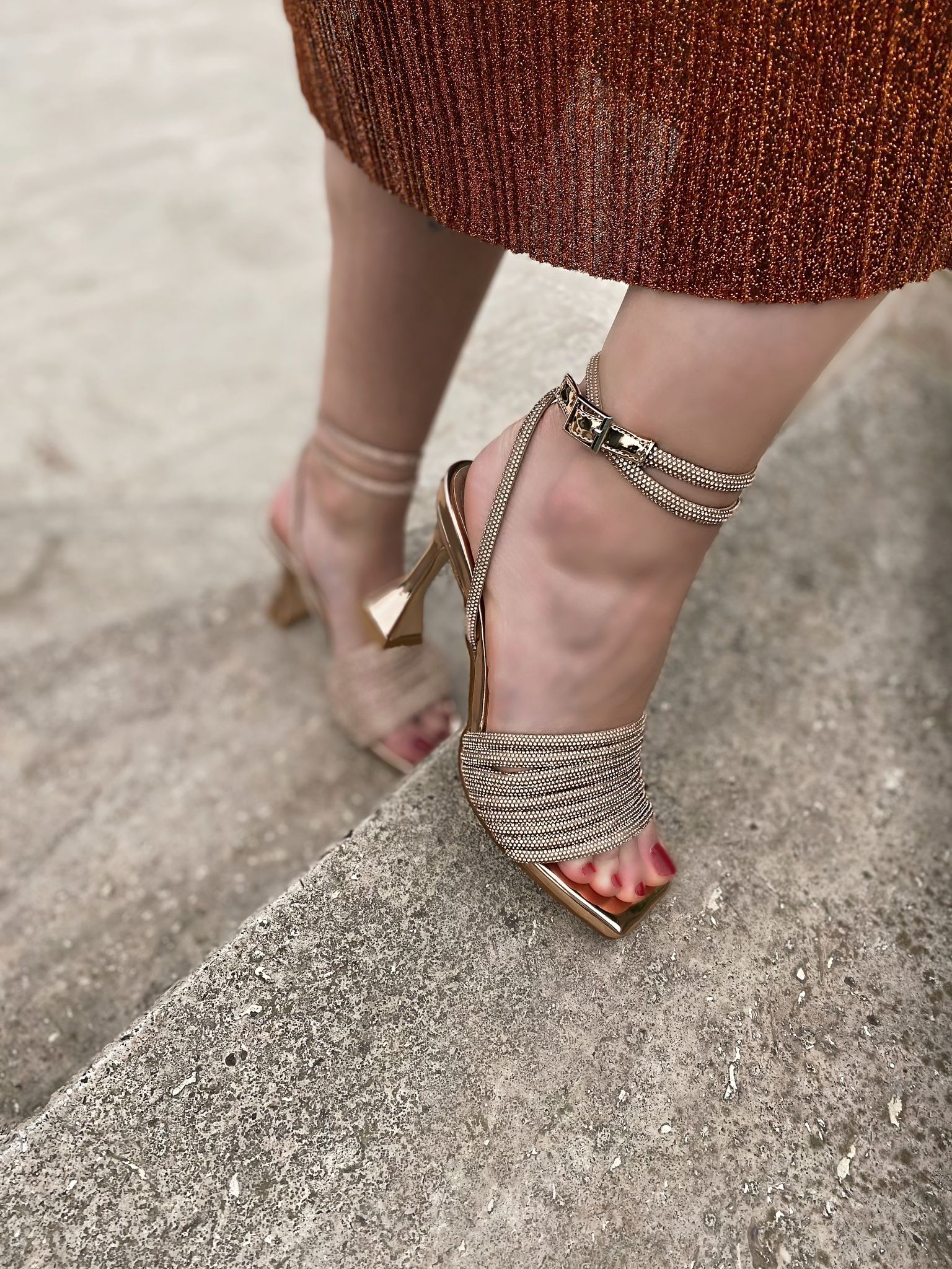 Zarif Taşlı Abiye Kadın Ayakkabı